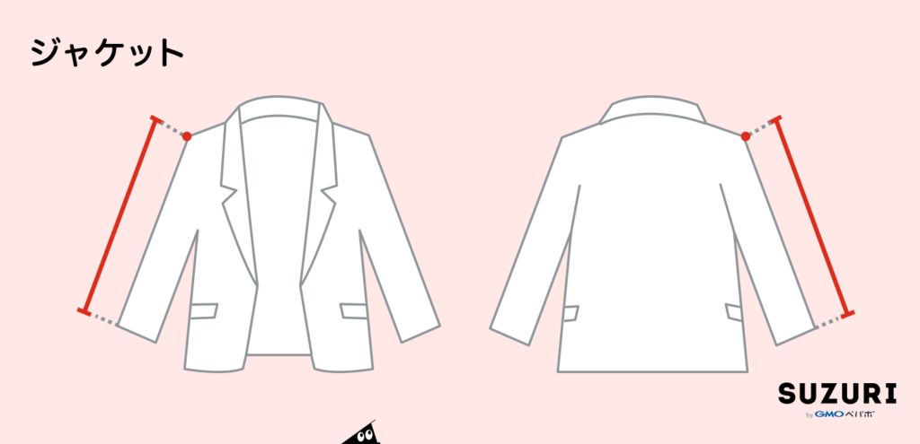 ジャケットの袖丈の測り方